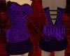 purple black lace dress