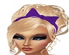 blonde hair /purple bow 