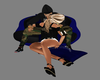 blue kissing chair