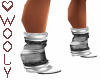 Boots w stockings silver