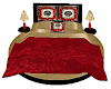 Red Gold Round Bed