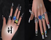 Black & White Candy Nail