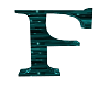 F LETTER TEAL ANIMATED