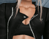 Leather Crop Jacket Blk