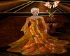 amber glow chiffon gown