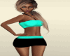 teal mini outfit