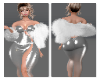 Fashion fur coat - white