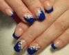 Dark blue nails french