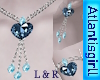 Full Set Blue Heart Gem