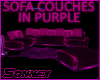 Purple sofa couches