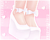 F. Bow Wedges White/Whte