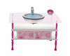 Pink baby girl sink