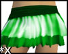 *X Ragged Green Skirt