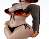 Black bikini n flame she