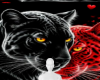 Red black cats bg