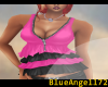 ;ba;hotpink pleated top