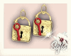 S | Gold Lock Earrings