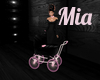 Stroller black and pink