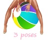 UC 3 poses beach ball