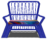 rattan chair blue