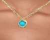 Gold Blue Necklace
