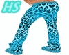 (M)Blue Leopard Pants