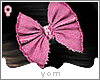 Y{ denim pink 2 bows }