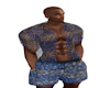 Blue Leopard PJ set M