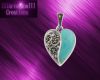 Sterling/Turquoise Heart