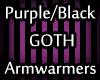 GOTH Black Purple cuffs