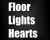 Floor Lights Gold Hearts