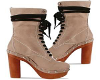 brown suede lace up boot