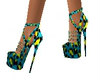Teal and Yellow Leopard