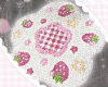 ♡ strawberry rug ♡