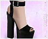 ✿ Black Band Heels