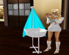baby blue in a crib