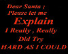 Dear Santa Explain Sign