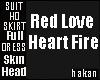Red Love Heart Fire