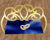 Blue/Gold wedding bench