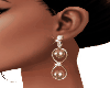 Gold beige earrings