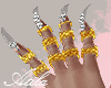 Nails + gold rings