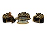 Gold and Black Couch set
