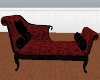 red &black couch w/poses