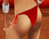 red bothom bikini
