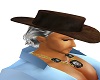 cowboy hat w/silver hair