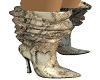 snake skin slouch boots