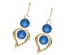Mandi-Blue/Gold Earrings