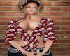 roses &skulls tied top