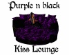 Purple n black kiss loun