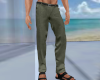Khaki Green Linen Pants